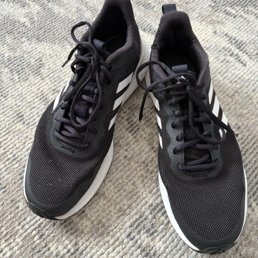 adidas Black and White Men's Athletic Running Shoes